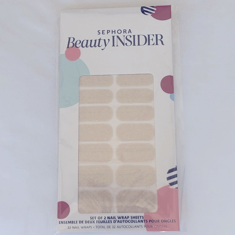 Sephora Gold Glitter Nail Wraps